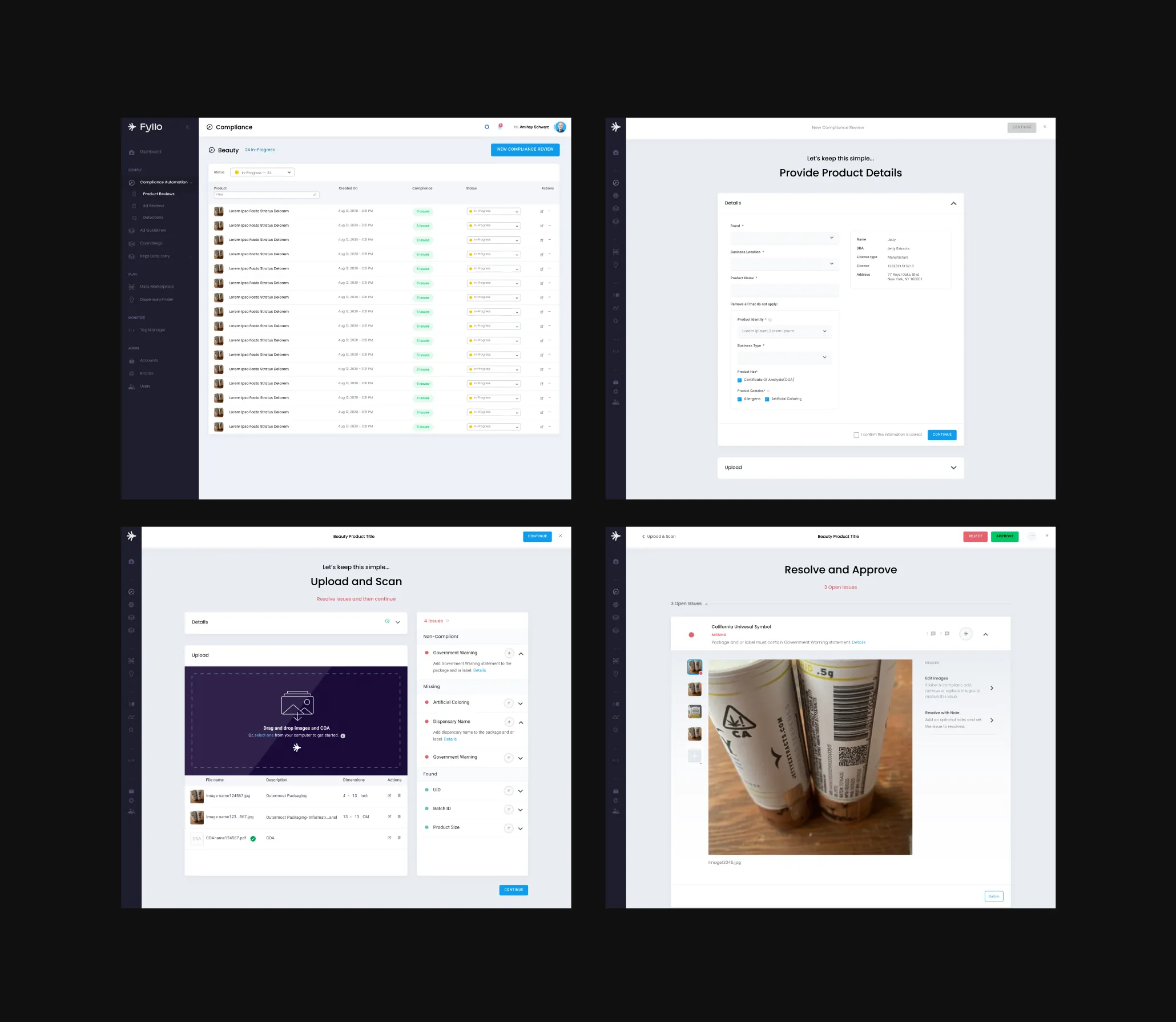 P&L Compliance Automation — product design · Fyllo, 2020–2023