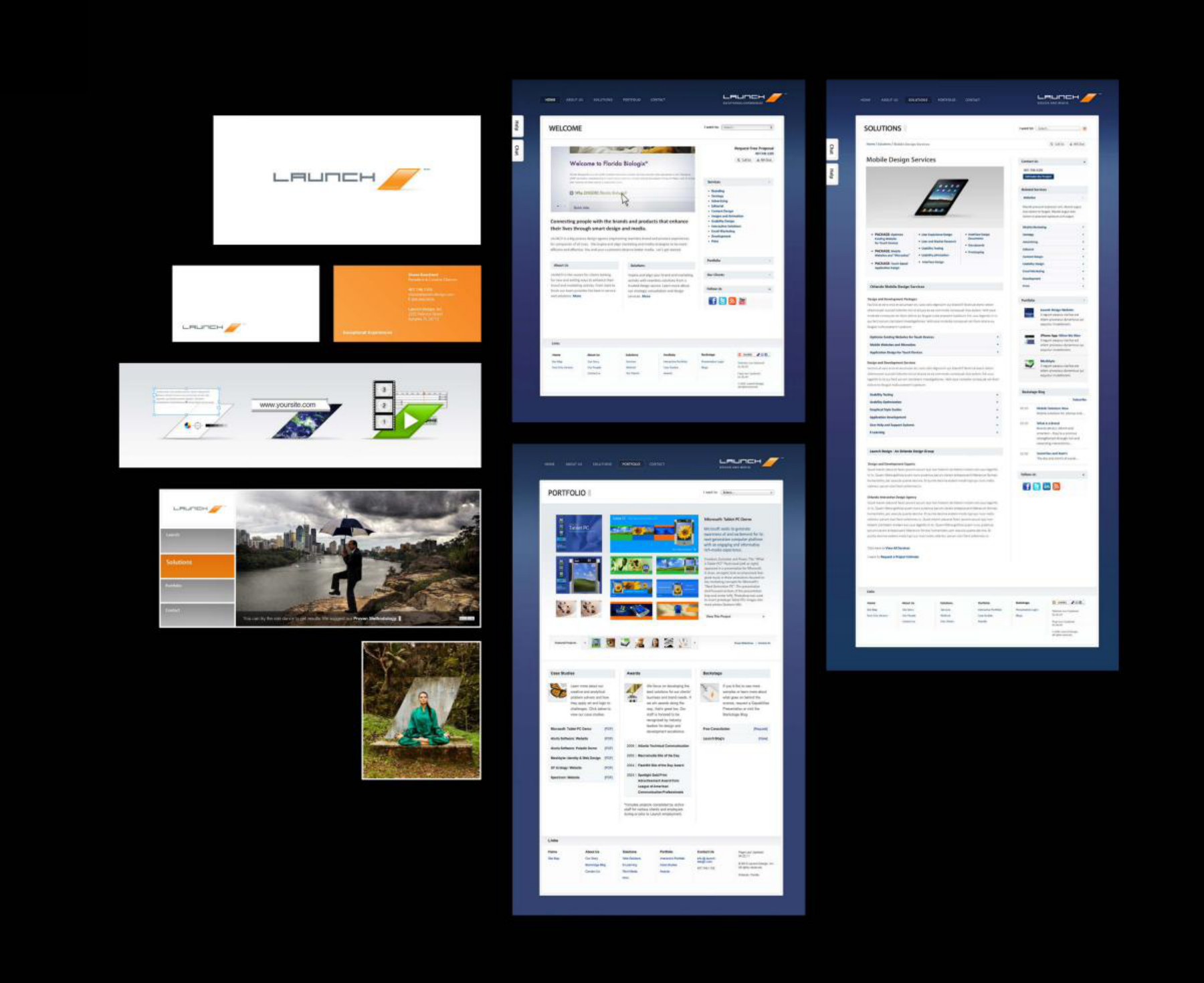 LAUNCH Design — agency brand, website, and portfolio